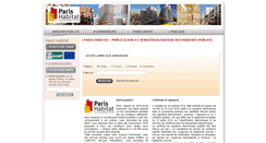 Desktop Screenshot of marches-publics.parishabitatoph.fr