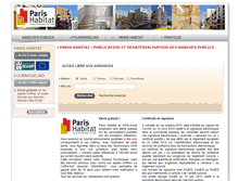 Tablet Screenshot of marches-publics.parishabitatoph.fr